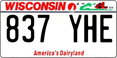 WI license plate 837YHE