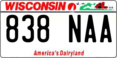 WI license plate 838NAA