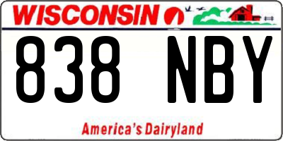WI license plate 838NBY