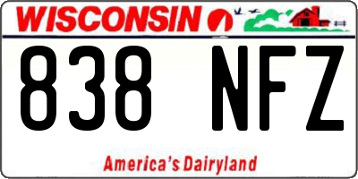 WI license plate 838NFZ