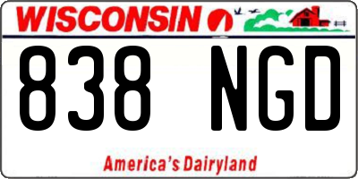 WI license plate 838NGD