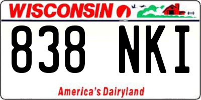 WI license plate 838NKI