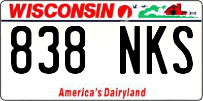 WI license plate 838NKS