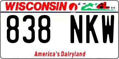 WI license plate 838NKW