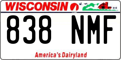 WI license plate 838NMF