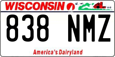 WI license plate 838NMZ
