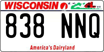 WI license plate 838NNQ
