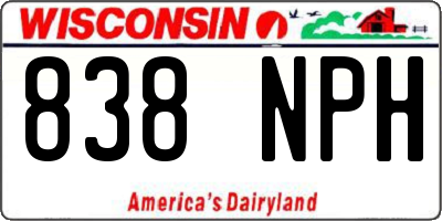 WI license plate 838NPH