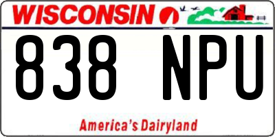 WI license plate 838NPU