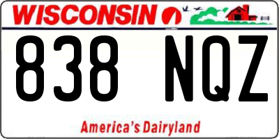 WI license plate 838NQZ