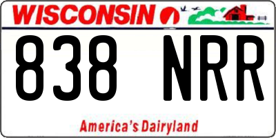 WI license plate 838NRR