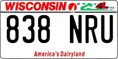 WI license plate 838NRU