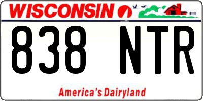 WI license plate 838NTR