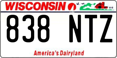 WI license plate 838NTZ