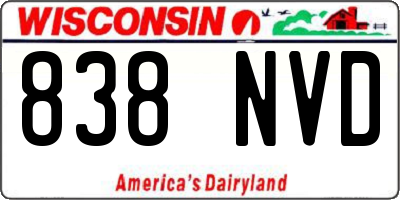WI license plate 838NVD