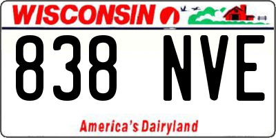 WI license plate 838NVE