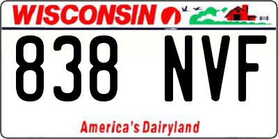 WI license plate 838NVF