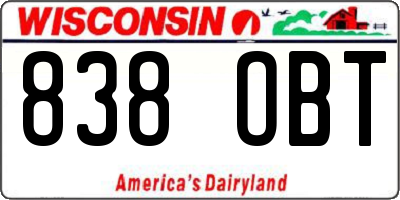 WI license plate 838OBT