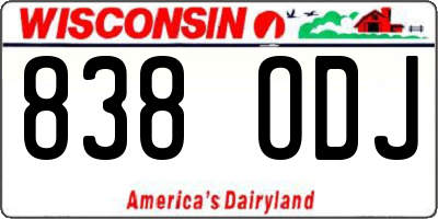 WI license plate 838ODJ