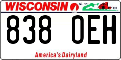 WI license plate 838OEH
