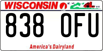 WI license plate 838OFU
