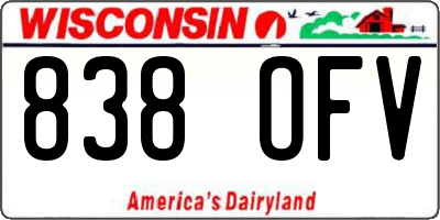 WI license plate 838OFV