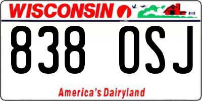 WI license plate 838OSJ