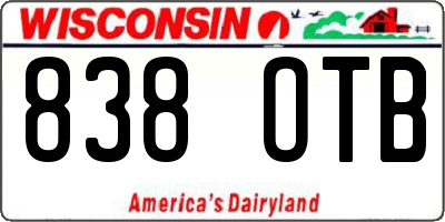 WI license plate 838OTB
