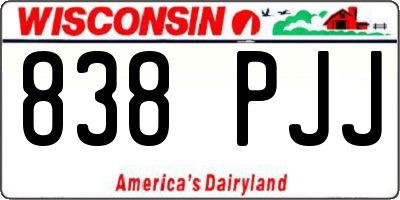 WI license plate 838PJJ