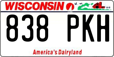 WI license plate 838PKH