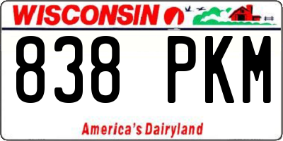 WI license plate 838PKM