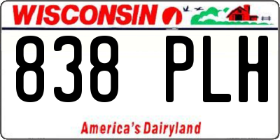 WI license plate 838PLH