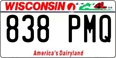 WI license plate 838PMQ