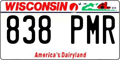 WI license plate 838PMR