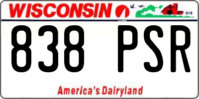 WI license plate 838PSR
