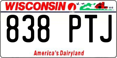 WI license plate 838PTJ