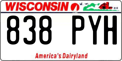 WI license plate 838PYH