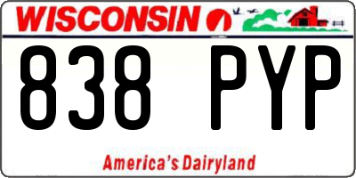 WI license plate 838PYP