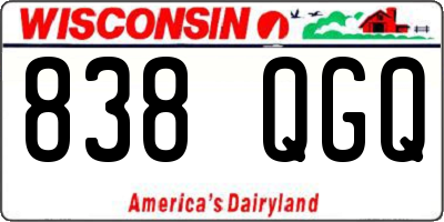 WI license plate 838QGQ