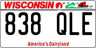 WI license plate 838QLE