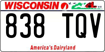 WI license plate 838TQV