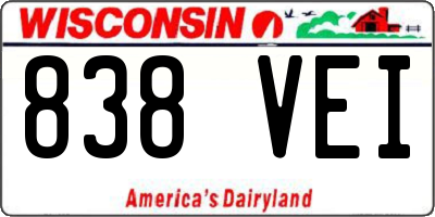 WI license plate 838VEI