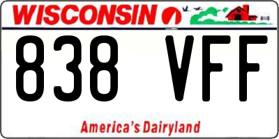 WI license plate 838VFF