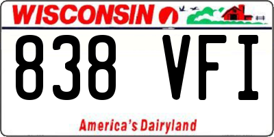 WI license plate 838VFI