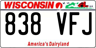 WI license plate 838VFJ
