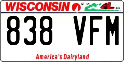 WI license plate 838VFM