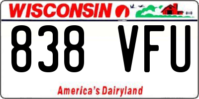 WI license plate 838VFU