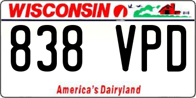 WI license plate 838VPD