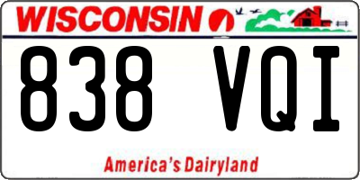 WI license plate 838VQI