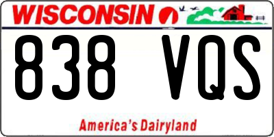 WI license plate 838VQS